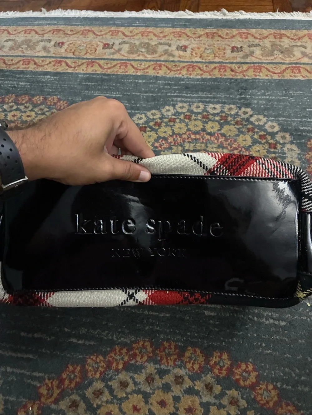 kate spade Stevie Check Wool Bag